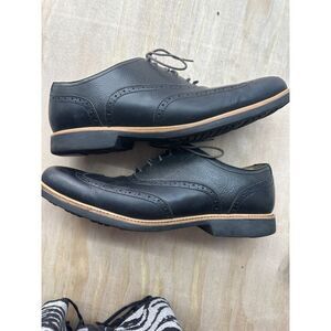 Cole Haan Wingtip Oxford Leather Dress Shoes Sz 13 C14476 Black Lace Up